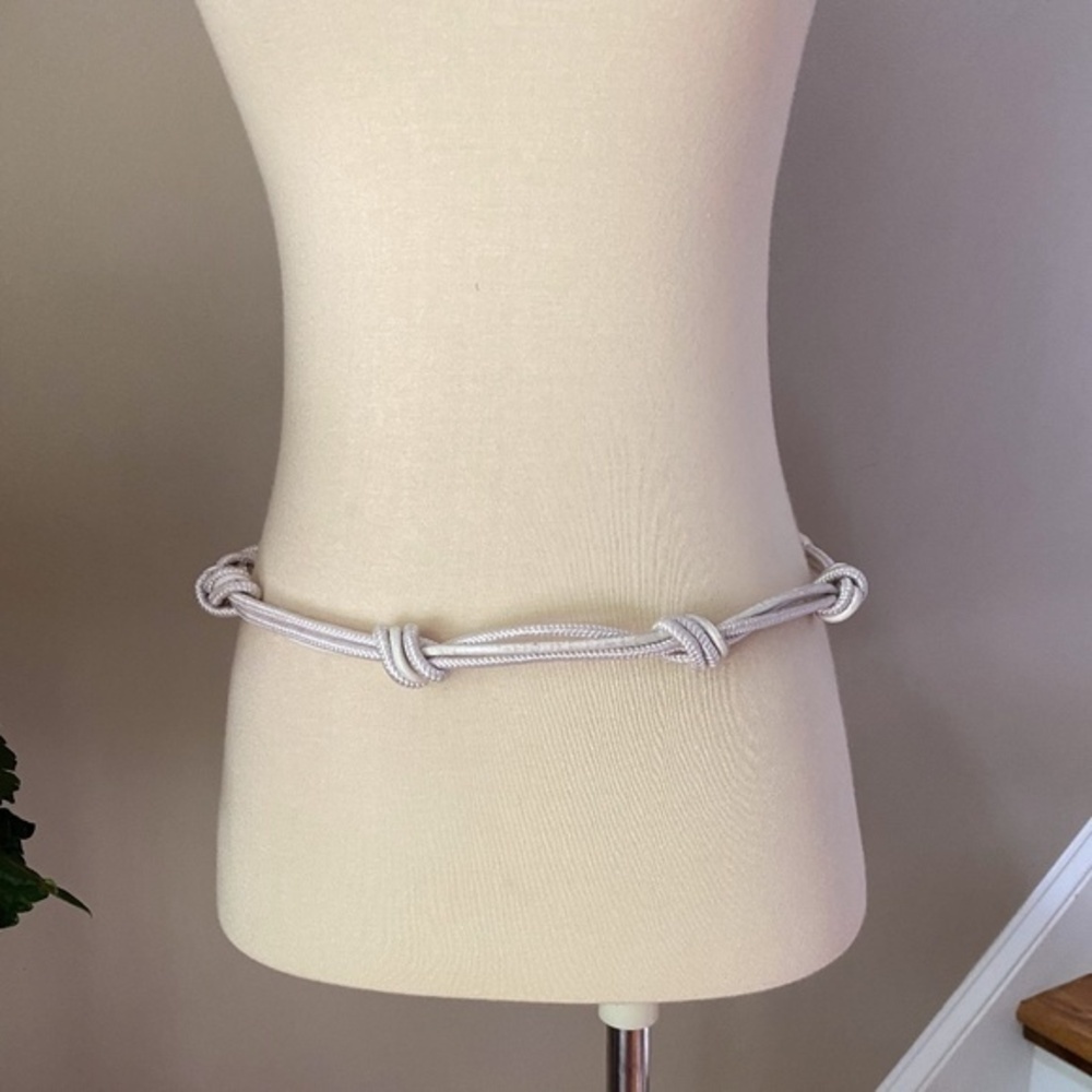 Free People White Knot Rope Belt M/L